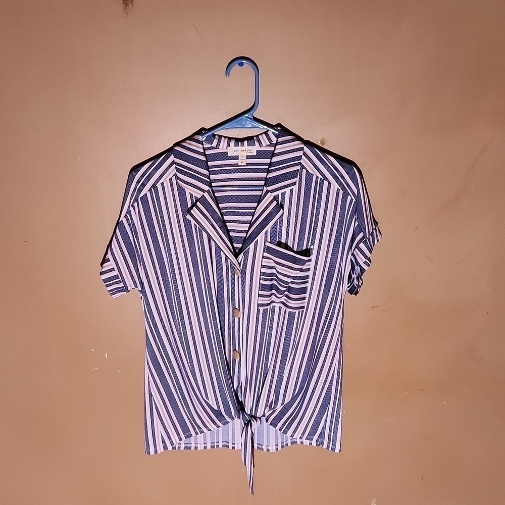 Faith and Joy Striped Blouse